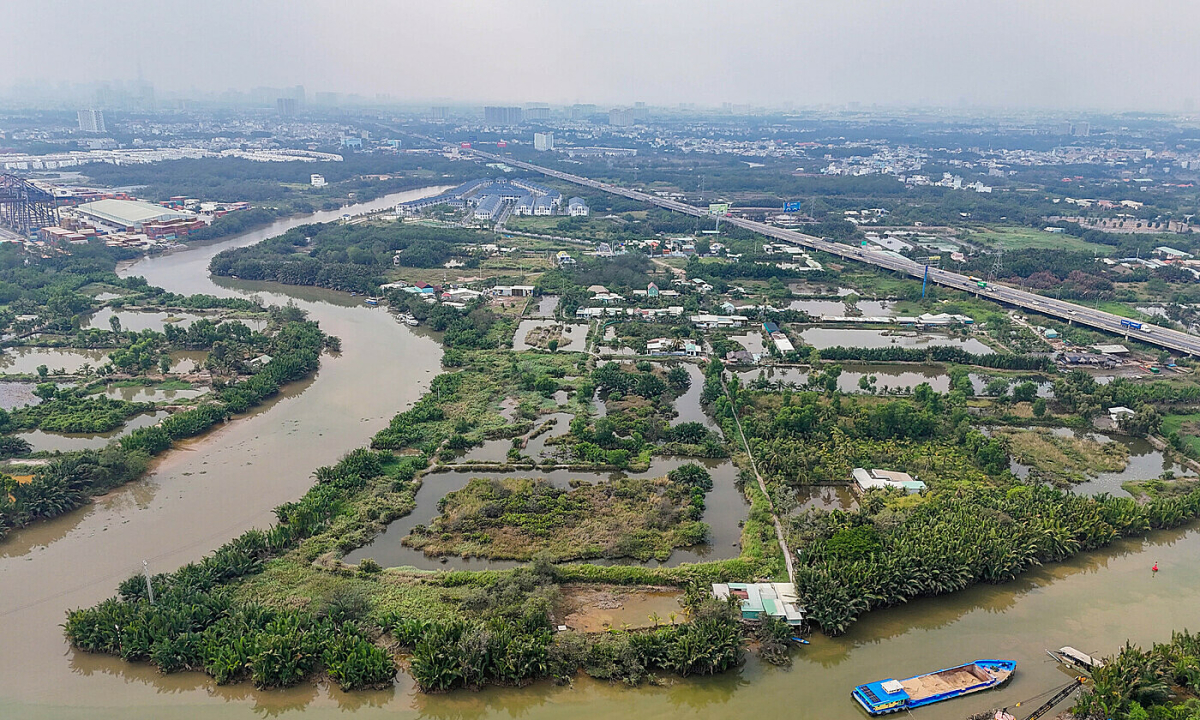Ảnh drone đất nền vùng ven Hà Nội nhìn từ trên cao
