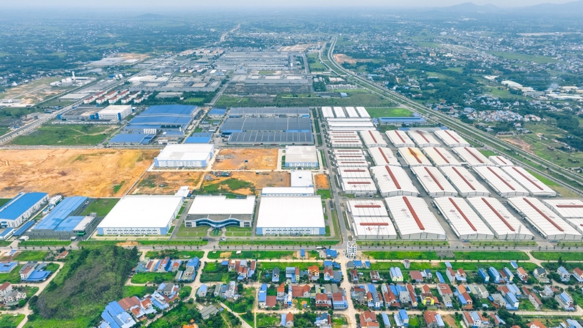 Đất nền Thái Nguyên gần khu công nghiệp Phổ Yên nhìn từ trên cao